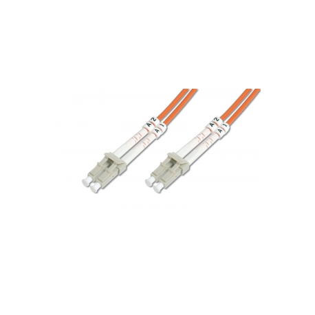 DIGITUS - Patch cable - LC multi-mode (M) to LC multi-mode (M) - 2 m - fibre optic - 50 / 125 micron - OM2 - halogen-free - orange - 2
