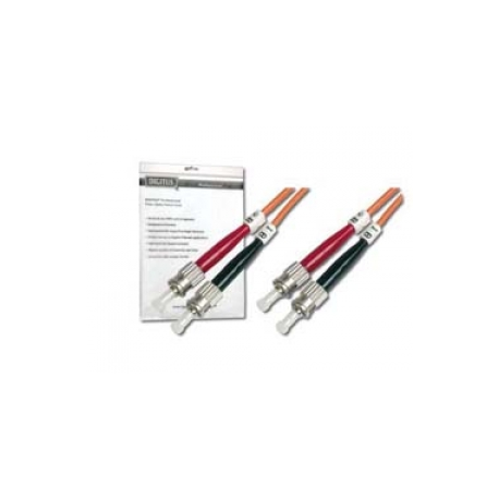 DIGITUS Professional - Patch cable - ST multi-mode (M) to ST multi-mode (M) - 1 m - fibre optic - 50 / 125 micron - OM2 - halogen-free - orange - 0