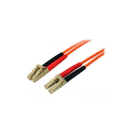 StarTech.com 2m Fiber Optic Cable - Multimode Duplex 50 / 125 - LSZH - LC / LC - OM2 - LC to LC Fiber Patch Cable (50FIBLCLC2) - Network cable - LC multi-mode (M) to LC multi-mode (M) - 2 m - fibre optic - duplex - 50  /  125 micron - for P / N: GLCLHSMDSTTA, GLCSXMMDST, GLCSXMMDSTT, JD118BST, MASFP1GBSXST, SFP100BFXST - 0