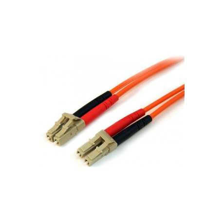 StarTech.com 2m Fiber Optic Cable - Multimode Duplex 50 / 125 - LSZH - LC / LC - OM2 - LC to LC Fiber Patch Cable (50FIBLCLC2) - Network cable - LC multi-mode (M) to LC multi-mode (M) - 2 m - fibre optic - duplex - 50  /  125 micron - for P / N: GLCLHSMDSTTA, GLCSXMMDST, GLCSXMMDSTT, JD118BST, MASFP1GBSXST, SFP100BFXST - 1