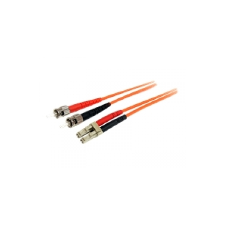 StarTech.com 3m Fiber Optic Cable - Multimode Duplex 62.5 / 125 - LSZH - OM1 - LC to ST Cat6 Patch Cable (FIBLCST3) - Patch cable - LC multi-mode (M) to ST multi-mode (M) - 3 m - fibre optic - duplex - 62.5 / 125 micron - 0