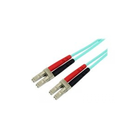StarTech.com 2m Fiber Optic Cable - 10 Gb Aqua - Multimode Duplex 50 / 125 - LSZH - LC / LC - OM3 - LC to LC Fiber Patch Cable - Patch cable - LC multi-mode (M) to LC multi-mode (M) - 2 m - fibre optic - duplex - 50 / 125 micron - aqua - for P / N: J9152AST, MASFP10GBSR, SFP10GBLRMST, SFP10GBSRST, SFP10GSRSST, SFP10GSRXST - 0