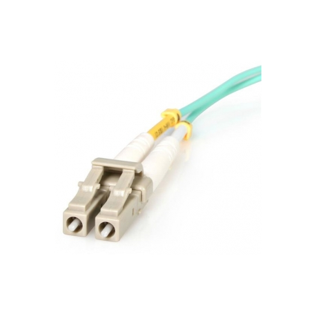 StarTech.com 2m Fiber Optic Cable - 10 Gb Aqua - Multimode Duplex 50 / 125 - LSZH - LC / SC - OM3 - LC to SC Fiber Patch Cable (A50FBLCSC2) - Patch cable - LC multi-mode (M) to SC multi-mode (M) - 2 m - fibre optic - duplex - 50 / 125 micron - aqua - 2