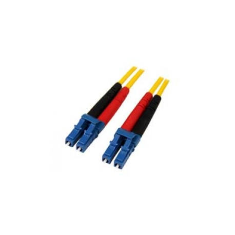 StarTech.com 10m Fiber Optic Cable - Single-Mode Duplex 9 / 125 - LSZH - LC / LC - OS1 - LC to LC Fiber Patch Cable (SMFIBLCLC10) - Patch cable - LC single-mode (M) to LC single-mode (M) - 10 m - fibre optic - duplex - 9  /  125 micron - OS1 - molded - yellow - for P / N: SFP100BBXDST, SFP100BBXUST, SFP10GBBXDST, SFP10GBBXUST, SFP10GBLRST, SFP10GBZRST - 0