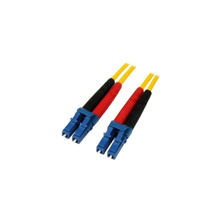 StarTech.com 1m Fiber Optic Cable - Single-Mode Duplex 9 / 125 - LSZH - LC / LC - OS1 - LC to LC Fiber Patch Cable (SMFIBLCLC1) - Patch cable - LC single-mode (M) to LC single-mode (M) - 1 m - fibre optic - duplex - 9 / 125 micron - OS1 - molded - yellow - for P / N: SFP100BBXDST, SFP100BBXUST, SFP10GBBXDST, SFP10GBBXUST, SFP10GBLRST, SFP10GBZRST - 0