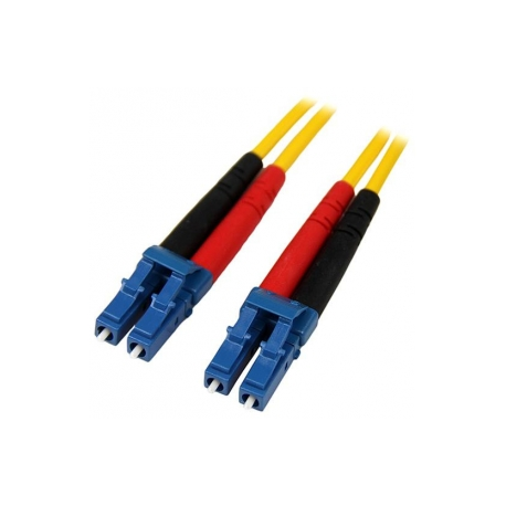 StarTech.com 1m Fiber Optic Cable - Single-Mode Duplex 9 / 125 - LSZH - LC / LC - OS1 - LC to LC Fiber Patch Cable (SMFIBLCLC1) - Patch cable - LC single-mode (M) to LC single-mode (M) - 1 m - fibre optic - duplex - 9 / 125 micron - OS1 - molded - yellow - for P / N: SFP100BBXDST, SFP100BBXUST, SFP10GBBXDST, SFP10GBBXUST, SFP10GBLRST, SFP10GBZRST - 2
