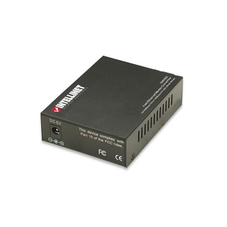 Intellinet Fast Ethernet Media Converter, 10 / 100Base-Tx to 100Base-Fx (SC) Multi-Mode, 2 km (1.24 mi) - Fibre media converter - 100Mb LAN - 10Base-T, 100Base-FX, 100Base-TX - RJ-45 / SC multi-mode - up to 2 km - 1310 nm - 5