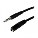 StarTech.com 1m 3.5mm 4 Position TRRS Headset Extension Cable - M / F - audio Extension Cable for iPhone (MUHSMF1M) - Headset extension cable - 4-pole mini jack male to 4-pole mini jack female - 1 m - black - for P / N: MUYHSFMM, MUYHSMFF, MUYHSMFFADW, SV211DPUA, SV211DPUA4K, SV211HDUA4K