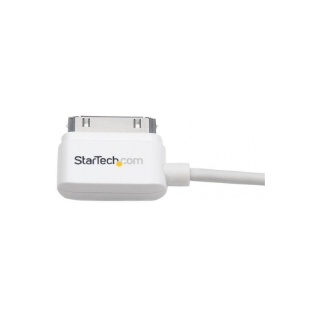 StarTech.com Apple 30-pin Dock Connector to USB Cable iPhone iPod iPad - Charging / data adapter - Apple Dock male to USB male - 1 m - white - for P / N: ST73007UA - 2