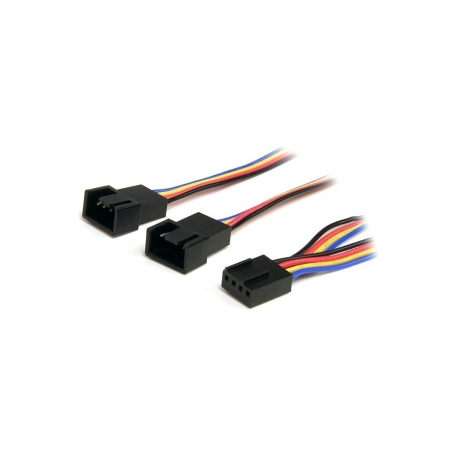 StarTech.com 12in 4 Pin Fan Power Splitter Cable - F / M - 1ft Fan Y Cable - 1ft 4-pin Fan Splitter Cable (FAN4SPLIT12) - Fan power splitter - 4 pin PWM (F) to 4 pin PWM (M) - 31 cm - for P / N: FAN1156PWM, FAN12025PWM, FAN8025PWM - 3