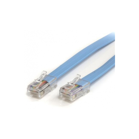 StarTech.com Cisco Console Rollover Cable - RJ45 Ethernet - Network cable - RJ-45 (M) to RJ-45 (M) - 6 ft - molded, flat - blue - ROLLOVERMM6 - Network cable - RJ-45 (M) to RJ-45 (M) - 1.8 m - molded, flat - blue - 2
