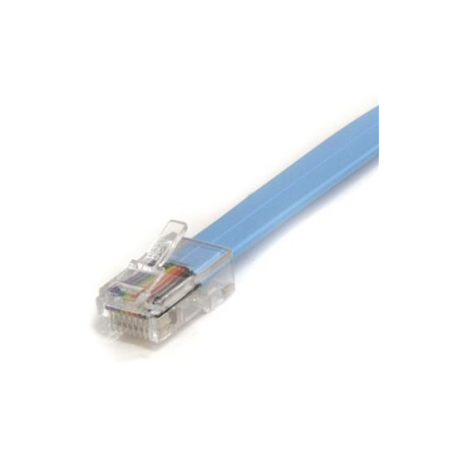 StarTech.com Cisco Console Rollover Cable - RJ45 Ethernet - Network cable - RJ-45 (M) to RJ-45 (M) - 6 ft - molded, flat - blue - ROLLOVERMM6 - Network cable - RJ-45 (M) to RJ-45 (M) - 1.8 m - molded, flat - blue - 3