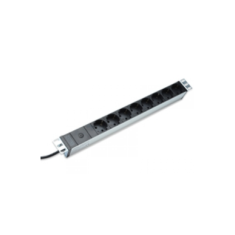 DIGITUS Professional DN-95410 - Power distribution strip (rack-mountable) - AC 250 V - 4000 Watt - input: IEC 60320 C14 - output connectors: 8 - 19" - 0