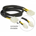 DeLOCK - Power extension cable - 8 pin EPS12V (F) to 8 pin EPS12V (M) - 44 cm