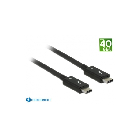 DeLOCK - Thunderbolt cable - USB-C (M) to USB-C (M) - USB 3.1 Gen 2 / Thunderbolt 3 / DisplayPort 1.2a - 20 V - 5 A - 50 cm - 4K support - black - 0