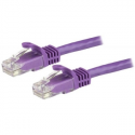 StarTech.com 1m CAT6 Ethernet Cable, 10 Gigabit Snagless RJ45 650MHz 100W PoE Patch Cord, CAT 6 10GbE UTP Network Cable w / Strain Relief, Purple, Fluke Tested / Wiring is UL Certified / TIA - Category 6 - 24AWG (N6PATC1MPL) - Network cable - RJ-45 (M) to RJ-45 (M) - 1 m - UTP - CAT 6 - snagless, stranded - purple