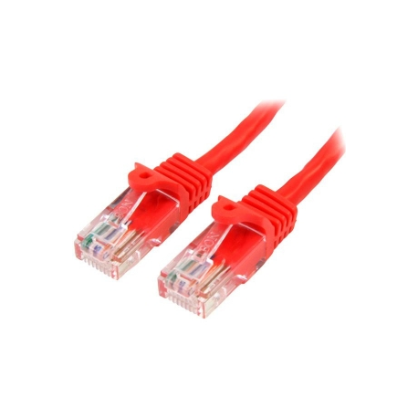 StarTech.com 0.5m Red Cat5e / Cat 5 Snagless Ethernet Patch Cable 0.5 m - Patch cable - RJ-45 (M) to RJ-45 (M) - 50 cm - UTP - CAT 5e - snagless, stranded - red - 1