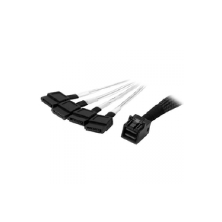 StarTech.com 1m Internal Mini SAS to SATA Cable - SFF-8643 to 4x SATA (SAS43SAT1M) - SATA  /  SAS cable - 4 x Mini SAS HD (SFF-8643) (P) to SATA (P) - 1 m - black & silver - for P / N: SFF86448PLT2 - 0