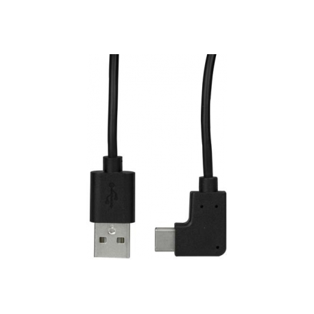 StarTech.com USB to USB C Cable - 1m  /  3 ft - Right Angle USB Cable - USB A to USB C Cable - USB 2.0 Cable - USB Type C Cable (USB2AC1MR) - USB cable - USB (M) straight to USB-C (M) right-angled - USB 2.0 - 1 m - black - 3