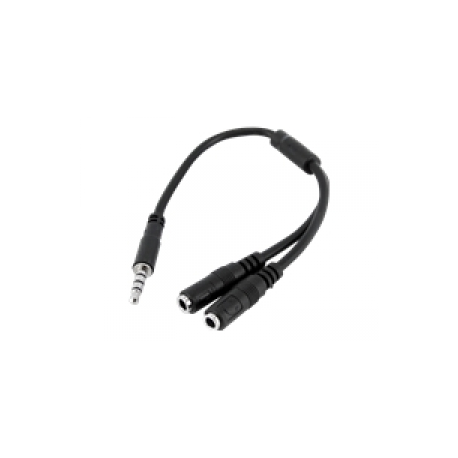 StarTech.com Headset Adapter, Microphone and Headphone Splitter - 3.5mm Male Aux to 3.5mm Female Audio & Mic Combo Jack Y Cable for Laptop / PC (MUYHSMFF) - Headset splitter - stereo mini jack female to 4-pole mini jack male - 20 cm - black - for P / N: DK30A2DH, DK30CHDDPPD, DK30CHDPPDUE, MST30C2HDPPD, USB3SMDOCK4K, USB3VDOCKD - 0
