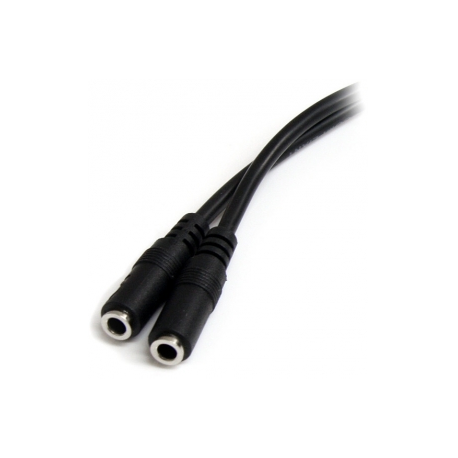 StarTech.com Headset Adapter, Microphone and Headphone Splitter - 3.5mm Male Aux to 3.5mm Female Audio & Mic Combo Jack Y Cable for Laptop / PC (MUYHSMFF) - Headset splitter - stereo mini jack female to 4-pole mini jack male - 20 cm - black - for P / N: DK30A2DH, DK30CHDDPPD, DK30CHDPPDUE, MST30C2HDPPD, USB3SMDOCK4K, USB3VDOCKD - 1