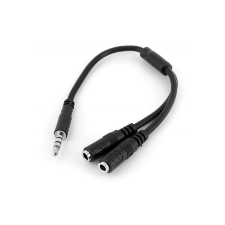 StarTech.com Headset Adapter, Microphone and Headphone Splitter - 3.5mm Male Aux to 3.5mm Female Audio & Mic Combo Jack Y Cable for Laptop / PC (MUYHSMFF) - Headset splitter - stereo mini jack female to 4-pole mini jack male - 20 cm - black - for P / N: DK30A2DH, DK30CHDDPPD, DK30CHDPPDUE, MST30C2HDPPD, USB3SMDOCK4K, USB3VDOCKD - 3