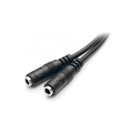 StarTech.com Headset Adapter, Microphone and Headphone Splitter - 3.5mm Male Aux to 3.5mm Female Audio & Mic Combo Jack Y Cable for Laptop / PC (MUYHSMFF) - Headset splitter - stereo mini jack female to 4-pole mini jack male - 20 cm - black - for P / N: DK30A2DH, DK30CHDDPPD, DK30CHDPPDUE, MST30C2HDPPD, USB3SMDOCK4K, USB3VDOCKD - 5