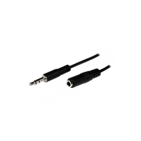 StarTech.com 1m Slim 3.5mm Stereo Extension Audio Cable - M / F - Mini stereo Extension - 3.5mm Extension - heaDPhone Ext cord (MU1MMFS) - Audio extension cable - stereo mini jack male to stereo mini jack female - 1 m - black - for P / N: MU15MMS, MU6MMS, SV211DPUA, SV211DPUA4K, SV211HDUA4K - 0