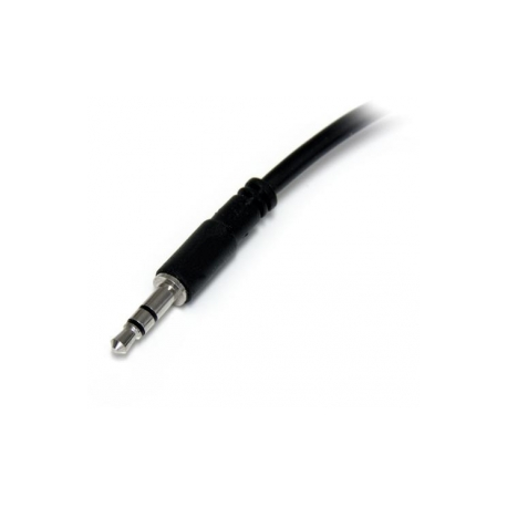 StarTech.com 3.5mm Audio Extension Cable - Slim Audio Splitter Y Cable and Headphone Extender - Male to 2x Female AUX Cable (MUY1MFFS) - Audio splitter - stereo mini jack male to stereo mini jack female - 20 cm - black - for P / N: MU15MMS, MU6MMS - 4