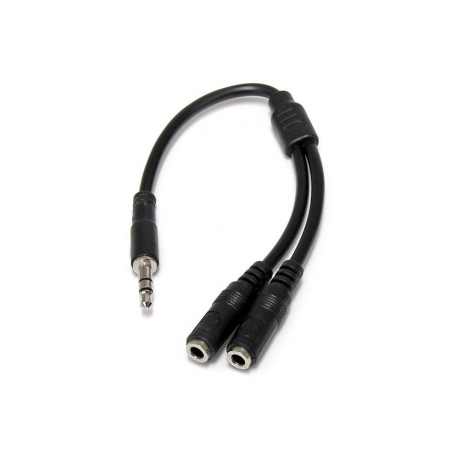 StarTech.com 6 in. 3.5mm Audio Splitter Cable - Stereo Splitter Cable - Gold Terminals - 3.5mm Male to 2x 3.5mm Female - Headphone Splitter (MUY1MFF) - Audio splitter - stereo mini jack male to stereo mini jack female - 15.2 cm - for P / N: MU1MMS, PCISOUND4CH - 6