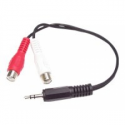 StarTech.com 6in Stereo Audio Y-Cable - 3.5mm Male to 2x RCA Female - Headphone Jack to RCA - Computer  /  MP3 to Stereo 1x Mini-Jack 2x RCA (MUMFRCA) - Audio cable - RCA x 2 female to stereo mini jack male - 15.24 cm - black - for P / N: PEXSOUND7CH, SV411KUSB