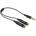 Delock - Audio splitter - stereo mini jack male to stereo mini jack female - 25 cm - black