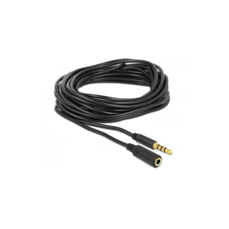 Delock - Headset extension cable - 4-pole mini jack male to 4-pole mini jack female - 5 m - black - 1