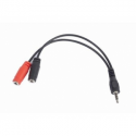 Cablexpert - Audio adaptor - stereo mini jack female to 4-pole mini jack male - 20 cm