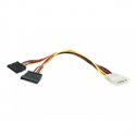StarTech.com 12in LP4 to 2x SATA Power Y Cable Adapter - Molex to to Dual SATA Power Adapter Splitter - Power adapter - 4 PIN internal power (M) to SATA power (F) - for P / N: BRACKET125PTP, HSB13SATSASB, HSB1SATSASBA, HSB1SATSASVA, HSB43SATSASB, S322M225R