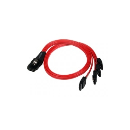 StarTech.com 50cm SFF-8087 to 4x SATA - Internal Mini SAS to SATA Reverse Cable - internal Mini SAS to SATA (SAS8087S4R50) - SATA / SAS cable - Serial ATA 150 / 300 / 600 - 4-Lane - SATA (R) to 36 pin 4i Mini MultiLane (P) - 50 cm - latched - red - 0
