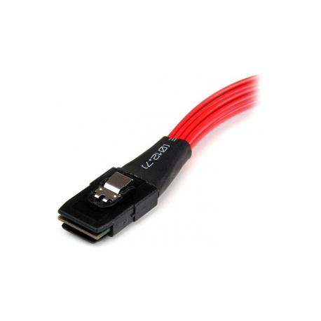 StarTech.com 50cm SFF-8087 to 4x SATA - Internal Mini SAS to SATA Reverse Cable - internal Mini SAS to SATA (SAS8087S4R50) - SATA / SAS cable - Serial ATA 150 / 300 / 600 - 4-Lane - SATA (R) to 36 pin 4i Mini MultiLane (P) - 50 cm - latched - red - 1