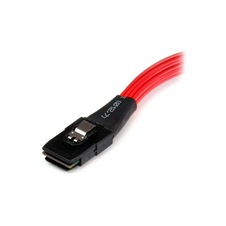 StarTech.com 50cm SFF-8087 to 4x SATA - Internal Mini SAS to SATA Reverse Cable - internal Mini SAS to SATA (SAS8087S4R50) - SATA / SAS cable - Serial ATA 150 / 300 / 600 - 4-Lane - SATA (R) to 36 pin 4i Mini MultiLane (P) - 50 cm - latched - red - 4