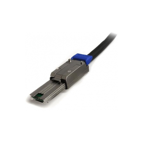 StarTech.com 1m External Mini SAS Cable - Serial Attached SCSI SFF-8088 to SFF-8088 - 2x SFF-8088 (M) - 1 meter, Black (ISAS88881) - SAS external cable - TAA Compliant - SAS 6Gbit / s - 4-Lane - 26 pin 4x Shielded Mini MultiLane SAS (SFF-8088) (P) to 26 pin 4x Shielded Mini MultiLane SAS (SFF-8088) (P) - 1 m - latched - black - 3