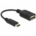 DeLOCK - USB adapter - USB-C (M) to USB (F) - USB 2.0 - 15 cm - black