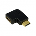 LogiLink - HDMI right angle adapter - HDMI female to HDMI male - black - 90° connector