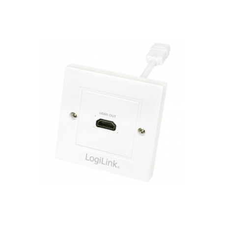 LogiLink - Flush mount outlet - HDMI - white - 0