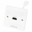 LogiLink - Flush mount outlet - HDMI - white