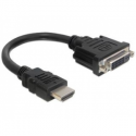 Delock - Adapter cable - HDMI male to DVI-I female - 20 cm - black - 1920 x 1080 at 60 Hz support