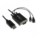 StarTech.com 6 ft  /  2m DisplayPort to VGA Adapter Cable with Audio - DisplayPort adapter - DisplayPort (M) to DB-15, stereo mini jack, Micro-USB Type B (power only) - 2 m - black - for P / N: DK30CH2DEP, DK30CH2DEPUE