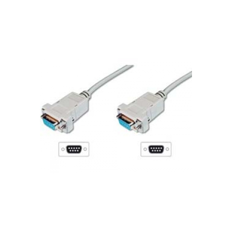 ASSMANN - Null modem cable - DB-9 (F) to DB-9 (F) - 3 m - shielded - beige - 0