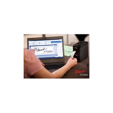 Brother P-Touch PT-P750W - Label printer - thermal transfer - Roll (2.4 cm) - USB, Wi-Fi(n), NFC - cutter - 2