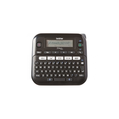 Brother P-Touch PT-D210VP - Labelmaker - B / W - thermal transfer - Roll (1.2 cm) - 180 dpi - up to 20 mm / sec - cutter - 1