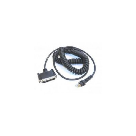 Datalogic - Serial / power cable - DB-25 (M) - 3.66 m - coiled - for PowerScan PBT8300, PBT9500, PD7110, PD7130, PD9530, PM9500 - 1
