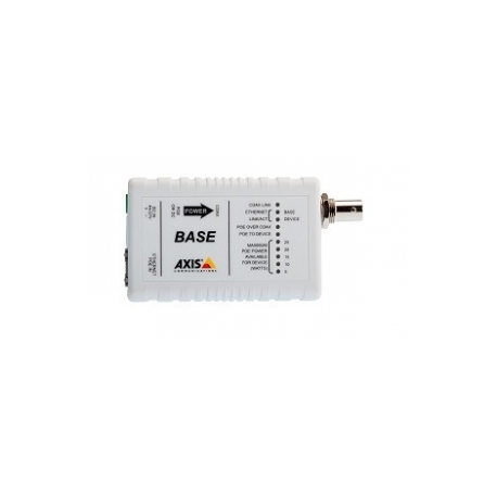AXIS T8640 Ethernet Over Coax Adaptor PoE+ - Media converter - 100Mb LAN - over Coax - 10Base-T, 100Base-TX - RJ-45 / BNC (pack of 2) - for AXIS M3067, M3068, P1346, P1455, P5534, Q1656, Q1715 - 0